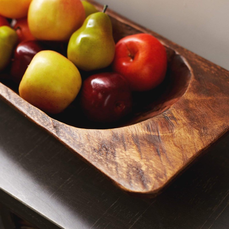 Darby Creek Trading Hand Carved Spanish Oak Wood Classic Dough