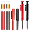 flintronic 8 Pack Carpenter Pencil Set with Finger Grip, Mechanical