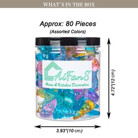 AiFanS Plastic Sea Shells, Conch, Starfish for Fish Tank, Vase Filler, Diving Gems, Beach Themed Decorations(Assorted Color,80 Pieces)