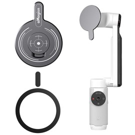 Magnetic Phone Mount Adapter Compatible with Insta360 Flow Strong Magnet Plate with Metal Ring Compatible with Magsafe and Android Phones