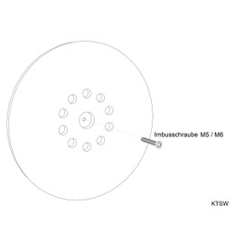 Kneester Replacement Part Sanding Disc Wall Grinder Long Neck Grinder Ceiling Grinder Grinder Construction Sander Giraffe Diameter 225 mm (Matrix DWS 600-1 and 710 2-in-1)