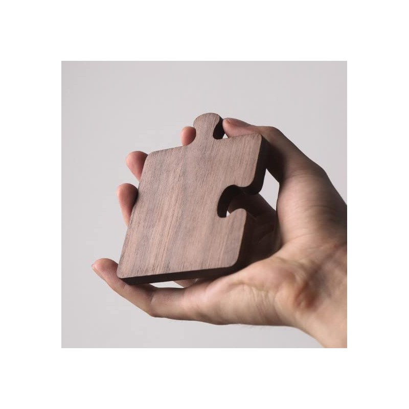 [Set of 4] Wooden Puzzle, Trivet, Tea Holder, Wooden Coaster,