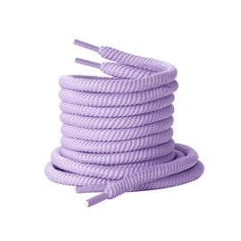 Elerevyo Round Shoelaces Durable Rope Solid Color Shoe Strings for Sneakers Boots 2 Pairs 120cm/47.24" Light Purple