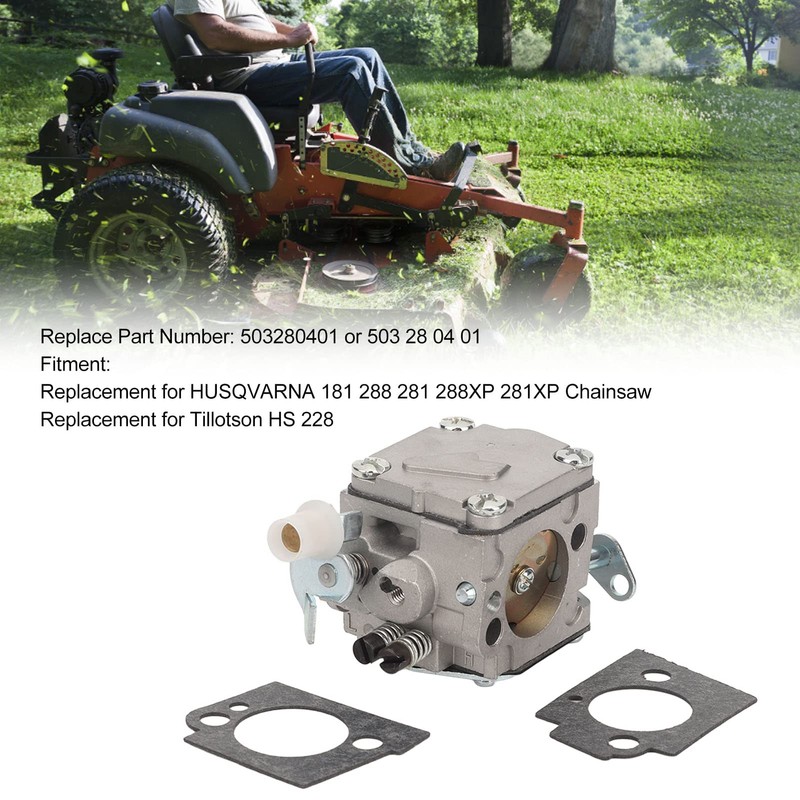 Chainsaw Carburetor Assembly, Chainsaw Carburetor Replacement for Husqvarna 181 288