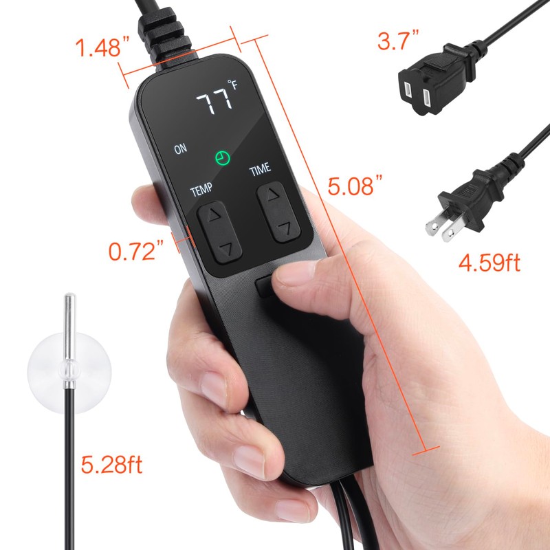 Pymeter PID Heat Mat Thermostat for Reptiles Heating Pad, Terrarium