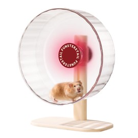 Super Silent Hamster Wheel 12 Inch, Magnetic Large Rat Wheel for Chinchilla, Gerbil, Guinea Pig, Cat, Mouse, Sugar Glider and Dwarf, Syrian Hamster Accessories (Tomato Red)