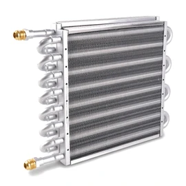 BARTOO 1/2" Transmission Cooler, Aluminium alloy 16 Pass Tube and Fin Universal Oil Cooler Kit Air Compressor Aftercooler (Sliver)