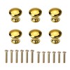 NC 6 Pieces Solid Small Gold Cabinet Knobs Round Mushroom