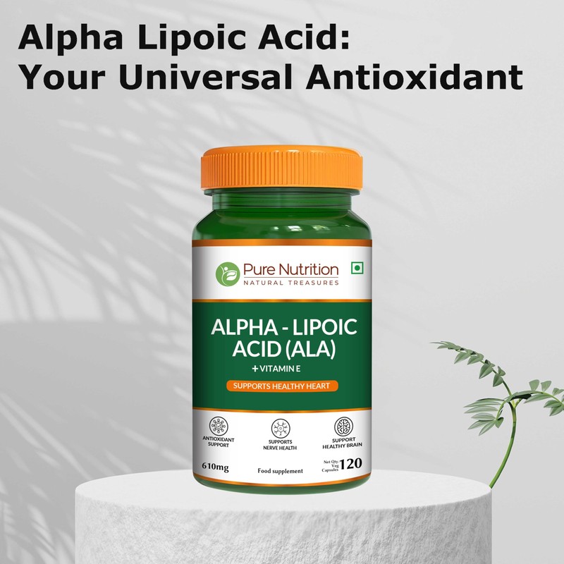 Pure Nutrition Alpha Lipoic Acid 600mg + Vitamin E |
