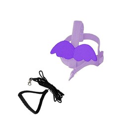 Parrot Harness and Leash Set,Bird Harness for Parrot,Pet Parrot Bird Harness Leash Adjustable Bird Flying Harness Traction Rope with Cute Wing,Bird Nylon Rope with Cute Wing for Parrots (Purple, XS)