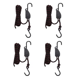 Blueshyhall 4 pcs Kayak Tie Down Straps Canoe Bow and Stern Heavy Duty Cargo Ratchet Pulley Rope Hanger, for Car Roof Rack, Boat Trailer Tow Strap