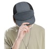 CLAPE Mesh Cap Men's Short Peak 5 Panel Baseball Cap
