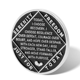Flying Wings 4 Year Sobriety Coin | AA Chips and Medallions for Narcotics Anonymousa | Sobriety Chips Addiction Recovery Gifts for Celebrating Recovery Anniversary Milestones | Gifts for Women &Men