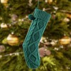 witfox 1 Pack 18 Large Green Christmas Stockings - Cable