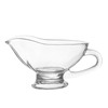 HIC Kitchen Glass Gravy Boat, 9-Ounce Capacity With Dripless Spout