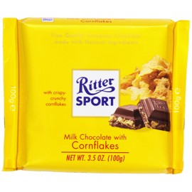 Ritter Sport, Milk Chocolate with Cornflakes, 3.5 oz