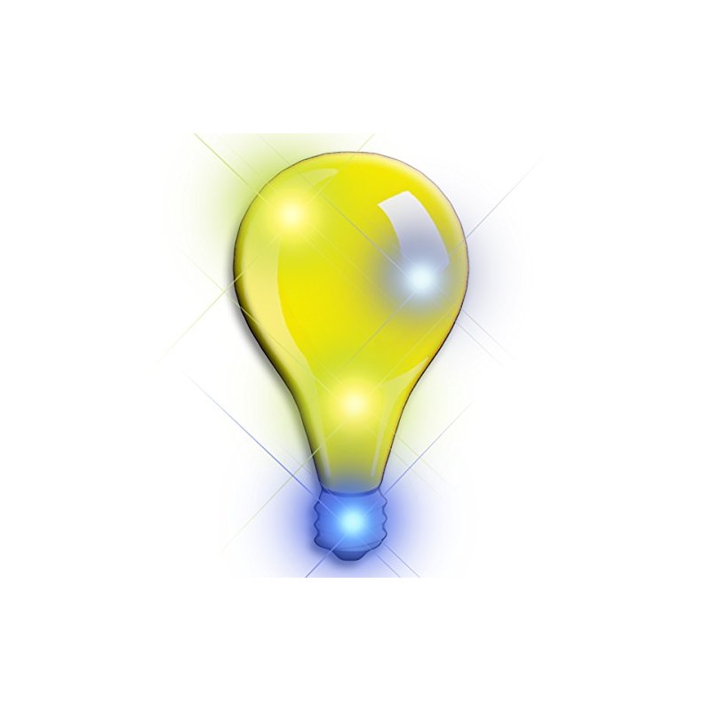Flashing Blinking Light Bulb LED Body Light up Lapel Pins(5-Pack)