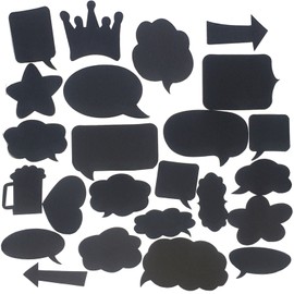 Chalkboard Speech Bubbles and Signs Wedding Parties Photo Booth Props 24 Count