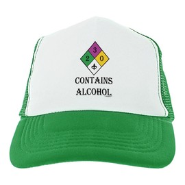 ThisWear Mardi Gras Party Supplies Mardi Gras Contains Alcohol 12-Pack Trucker Hats Green
