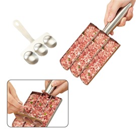 YYUEZHI Meatball Shaper, Stainless Steel Meatball Shaper, Meatballs Scooter, Meatball Maker, Stainless Steel, Non-Stick for Use in the Kitchen for Making Meatballs