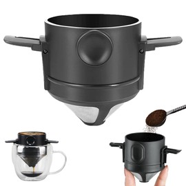 Coffee Filter Holder, Permanent Coffee Filter, Coffee Filter Cup Attachment, Coffee Filter, No Filter Paper Required, Easy to Carry for Home, Office, Travel and Camping