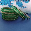 Efulgenz Indian Bangles for Women Indian Bangle Set Rhinestone CZ