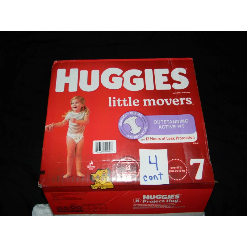 Huggies 4 Huggies little movers Disposable Diapers Size 7 over