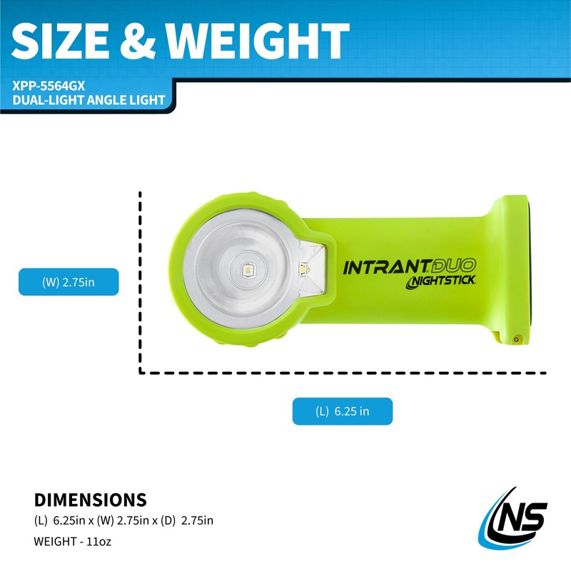 Nightstick XPP-5564GX Intrant Duo Intrinsically Safe Turbo Dual-Light Angle Light