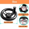 Jadeshay Hand Wheel,3 Spoke Hand Wheel Plastic Crank Revolving Handle
