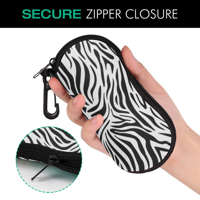 MoKo Glasses Case - [Ultra Lightweight] Neoprene Zip Sunglasses Bag