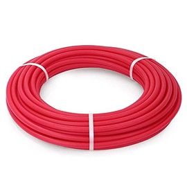 PureSec 100ft Red 1/4 Inch O.D. RO Tubing at 70°F-120PSI to 150°F-60PSI NSF Certified CCK 1/4" Flexible water pipes 1/4-inch Plastic Tubing (30)