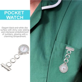 Gatuida Nurse Fob Watch: Clip on Nursing Watch with Second Hand for Medical Professionals Pocket Watch Pin Watch Alloy