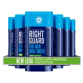 Right Guard Sport Fresh Scent Antiperspirant & Deodorant Invisible Solid - 4-in-1 Deodorant For Men, Blocks Sweat, 48-Hour Odor Protection, Quick-Drying, & Long-Lasting, 2.6 oz (6 Pack)