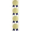 BC-1S Blue Gold Flat Ribbon Gift Stickers (100 Count)