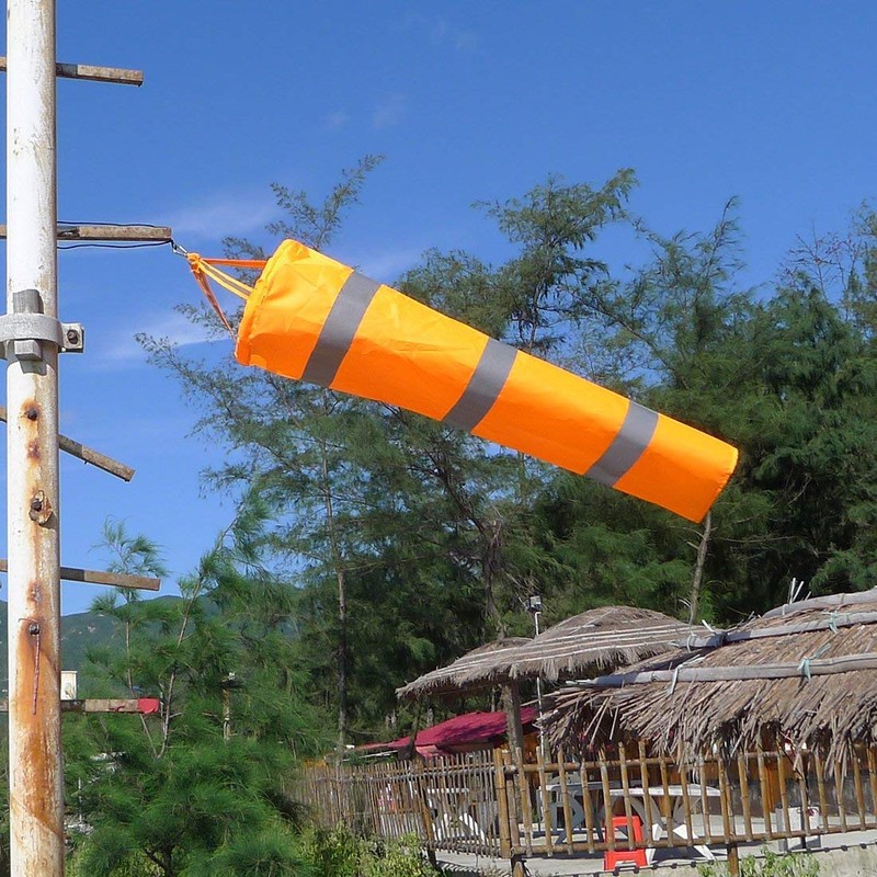 Originalidad 60 Inches Airport Windsock Rip-Stop Outdoor Rainbow Wind Measurement