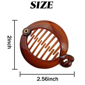 ROYHOO 18PCS 2.5" Banana Hair Clips Hair Combs Round Pins Clip Ponytail Holder Hair Accessories Fish Grips for Women Girls