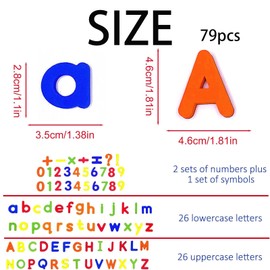 79 Pieces Magnetic Letters, Colorful Magnet Toys, Magnetic Letters And Numbers For Children, Alphabet Magnets for Fridge, Number Magnet, Spelling Learning Games Toys For Baby Toddler Preschool