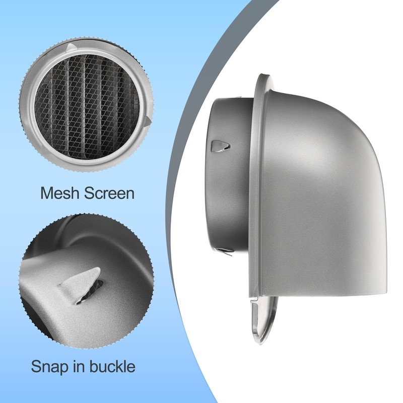 PATIKIL 6 Inch Exhaust Air Vent Cover, Exterior Wall Vent