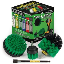 Drill Brush Household Cleaners - Kitchen Cleaning Supplies - Oven Scrub Brush - Stove Top Cleaner Kit - Countertop Cleaning Tools - Sink Pots and Pans Stain Scrubber - Frying Pan Grease Scrubber Kit