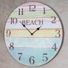 Wall Clock Diameter 45 cm Beach Colourful Wooden Clock Maritime
