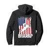 Vintage Just Braap Snowmobile Retro Snow Sled US Flag Pullover