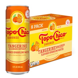 Topo Chico Sabores Tangerine with Ginger Extract 12oz 8pk