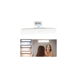 EZVALO Wireless Vanity Lights for Mirror, Rechargeable Makeup Light with 3 Color Modes, Touch Control, Adjustable Angle, Cordless Dimmable Mirror Light for Bathroom, Shave, Women Gift (1 Pcs)
