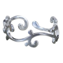 NicoWerk SRI846 Women's Silver Ring 925 Sterling Silver Ethnic Striking Playful Filigree Shiny Adjustable Open