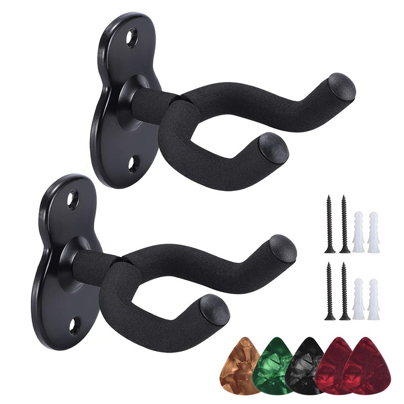 2pcs Guitar Metal Hook Guitar Hanger Display Hanger for Ukulele