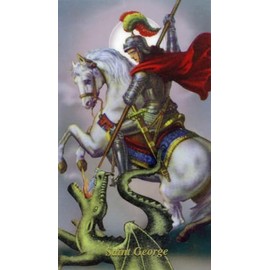 Prayer in honor of St. George - Laminated holy card - Pack of 25