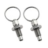 2 Pieces Spring Plunger with Pull Ring, Stainless Steel Locking