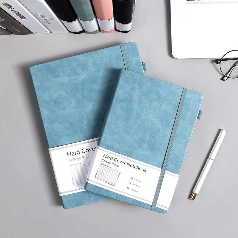 CAGIE Lined Journal Notebook, 320 Pages College Ruled Notebook, 100