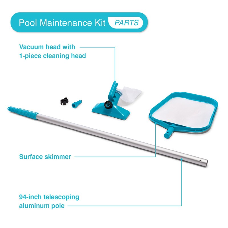 Intex 28002E Cleaning Maintenance Swimming Pool Kit with Vacuum, Surface