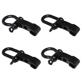 Bxian 4PCS Zinc Alloy Black Parachute Cord Bracelet Release Clasps Adjustable Screw Pin Suitable for Pet Chain Hardware and DIY Accessories